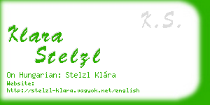 klara stelzl business card